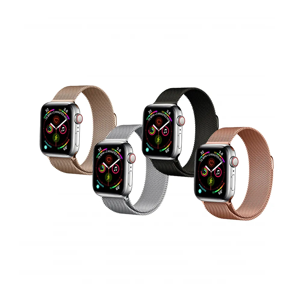 【YOMIX 優迷】Apple watch Ultra/9/8/7/SE2/6/SE/5/4/3專用米蘭尼斯金屬錶帶(10色任選)