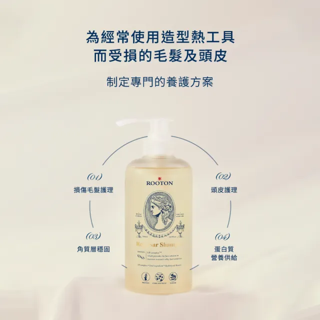 【ROOTON】喚活海藻洗髮精500ml+甦活植萃洗髮精50ml