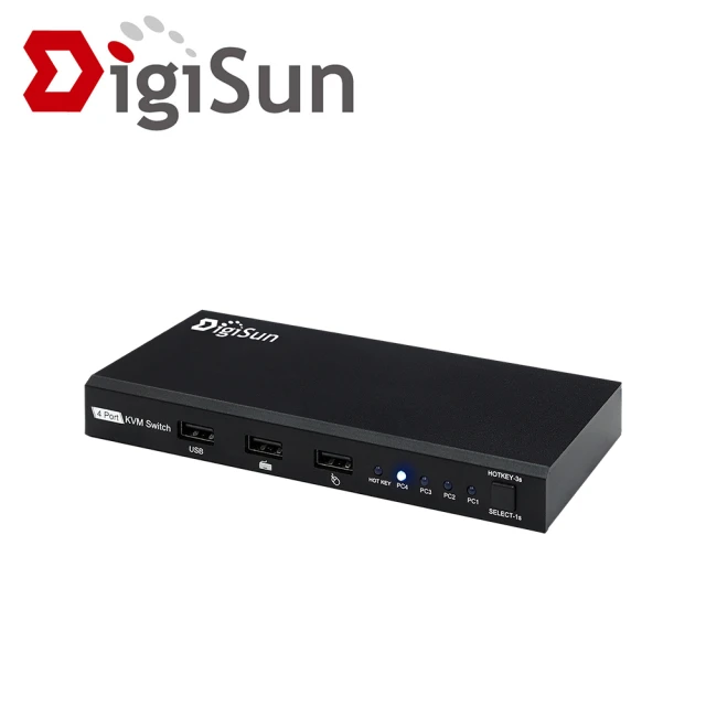 DigiSun 得揚 KV704 4埠 4K HDMI KVM 電腦控制切換器