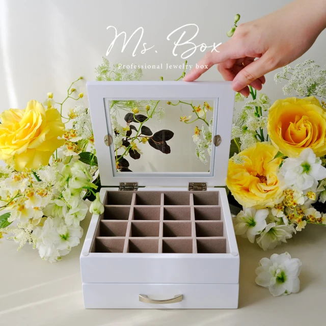 Ms. box 箱子小姐 美式風格木製珠寶盒飾品盒/收納盒/珠寶盒(小資族輕巧版)