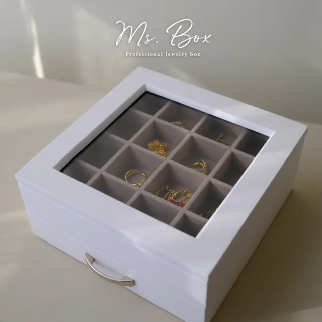 【Ms. box 箱子小姐】美式風格木製珠寶盒飾品盒/收納盒/珠寶盒(小巧好收納)