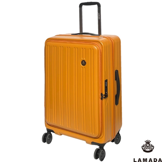 LAMADA 24吋前開式都會典藏系列旅行箱/行李箱(黑)優