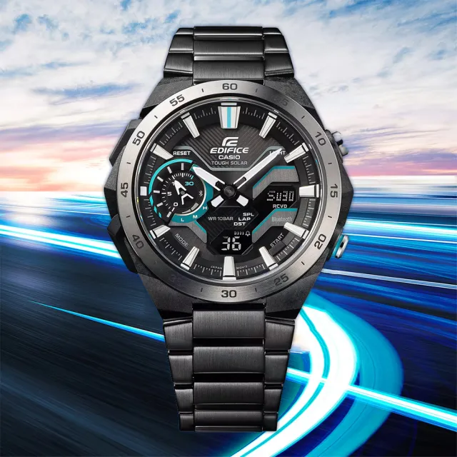CASIO 卡西歐】EDIFICE 方程式賽車藍芽手錶(ECB-2200DD-1A) - momo購物