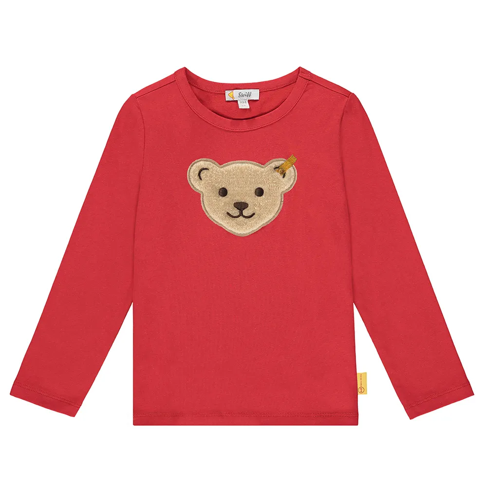 【STEIFF】熊頭童裝 長袖T恤(長袖上衣 啾啾款)