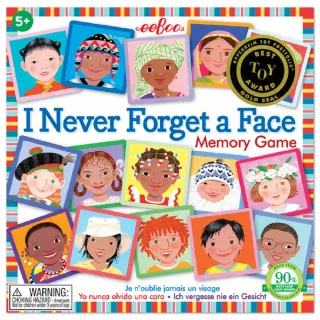 【美國 eeBoo 桌遊】I Never Forget a Face Square Memory Game(記憶遊戲桌遊  人物篇)