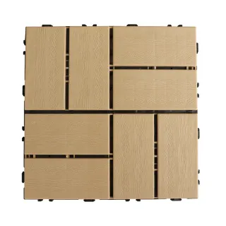 【AD 德瑞森】四格卡扣式塑木造型防滑板/止滑板/排水板(100片裝-適用2.8坪)