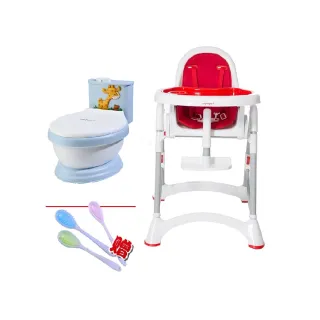 【myheart】折疊式兒童安全餐椅/多功能可調式兒童餐椅+兒童音樂馬桶 
