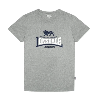 【LONSDALE 英國小獅】經典LOGO短袖T恤(麻花灰-現貨LT001)