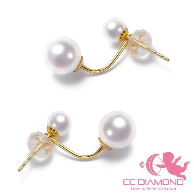 【CC Diamond】18K兩用耳環(5.5-6mm+8-8.5mm)