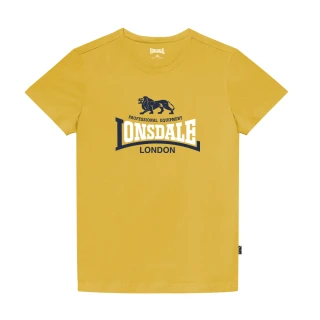 【LONSDALE 英國小獅】經典LOGO短袖T恤(鵝黃LT001)