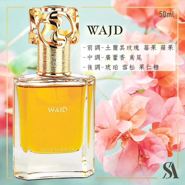 【SWISS ARABIAN 瑞士-阿拉伯】Heritage探索系列_WAJD咒語 EDP淡香精香水(神話級果味花香-專櫃公司貨)