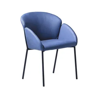 【柏蒂家居】哈根設計感科技布餐椅/休閒椅-單椅(二色可選)