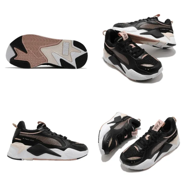 【PUMA】休閒鞋 RS-X Mono Metal 女鞋 厚底 舒適 簡約 球鞋 穿搭 運動 黑 粉(37466901)