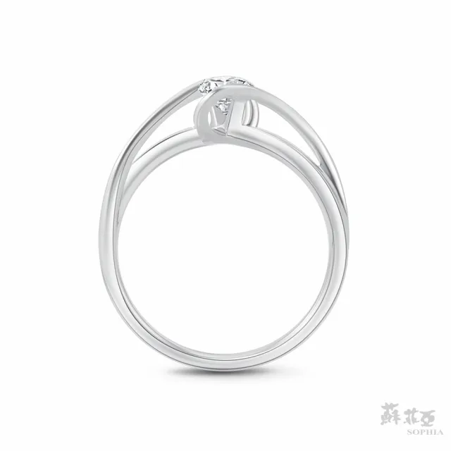 【SOPHIA 蘇菲亞珠寶】GIA 30分 D/SI1 18K金 彩帶  鑽石戒指(蘇菲亞 鑽戒 鑽石 GIA 0.30)