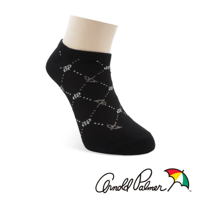 【Arnold Palmer】格紋隱形襪-黑(船型襪/女襪/隱形襪)