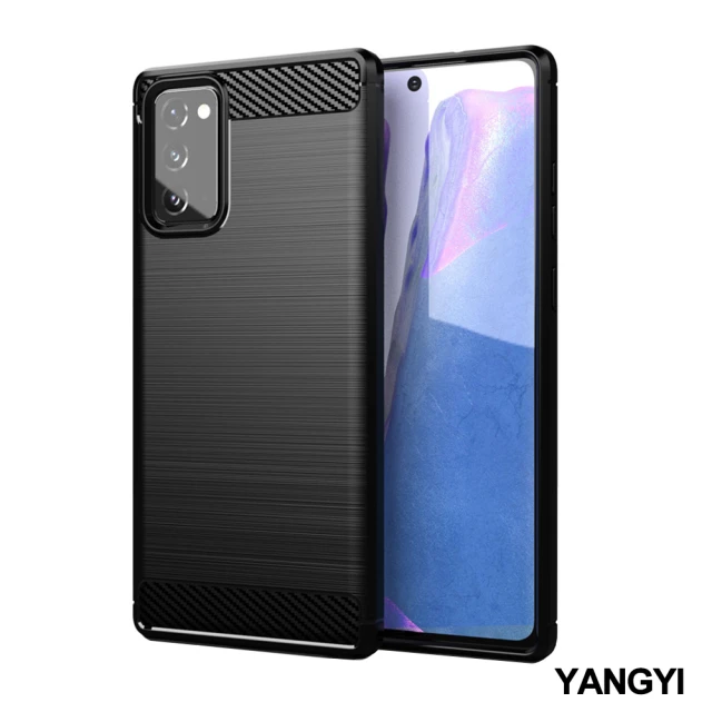 YANG YI 揚邑 SAMSUNG Galaxy Note20 碳纖維拉絲紋軟殼散熱防震抗摔手機殼