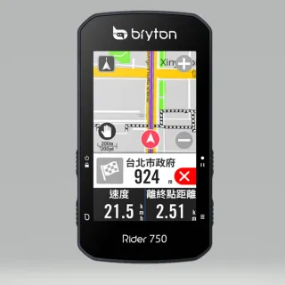 【BRYTON 官方直營】Bryton Rider 750T GPS自行車錶 含智慧踏頻/心跳/速度感測器(750 Bryton)