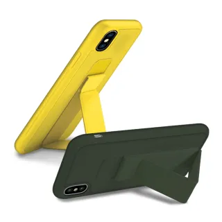 iPhone X XS 強力磁吸純色支架防摔手機保護殼(iPhoneXS手機殼 iPhoneX手機殼)
