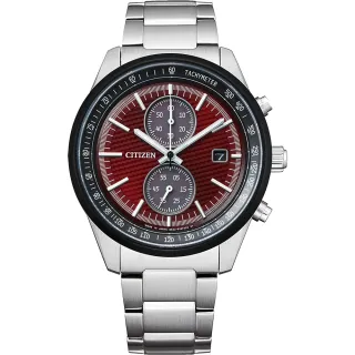 【CITIZEN 星辰】東京紅限量版 計時手錶手錶 送行動電源(CA7034-96W)
