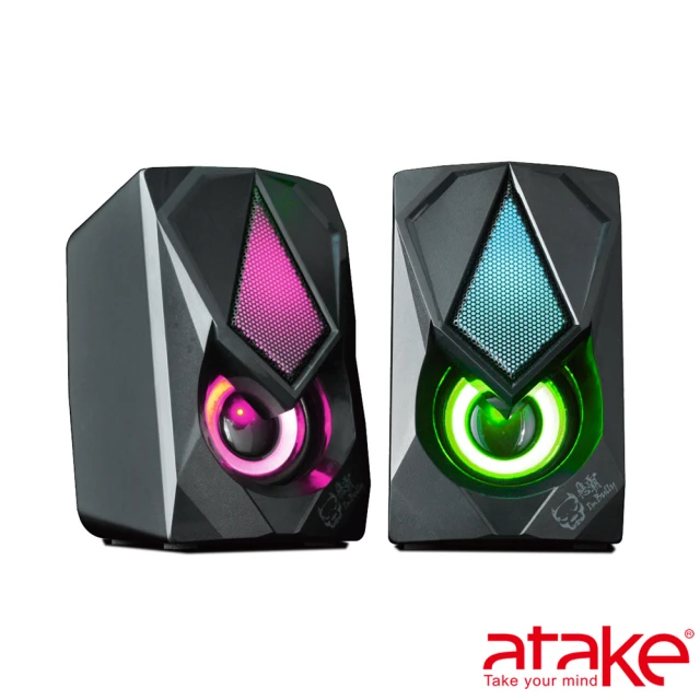 【ATake】惡霸 X9 桌上型多媒體立體音效喇叭(RGB喇叭/電腦喇叭/電競喇叭/USB迷你音響)