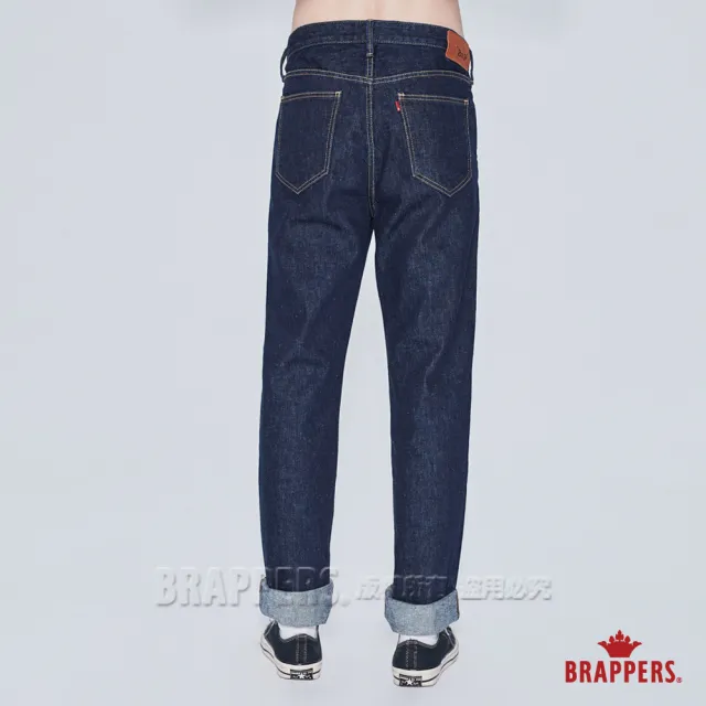 【BRAPPERS】男款 HM中腰系列-全棉直筒褲(藍)