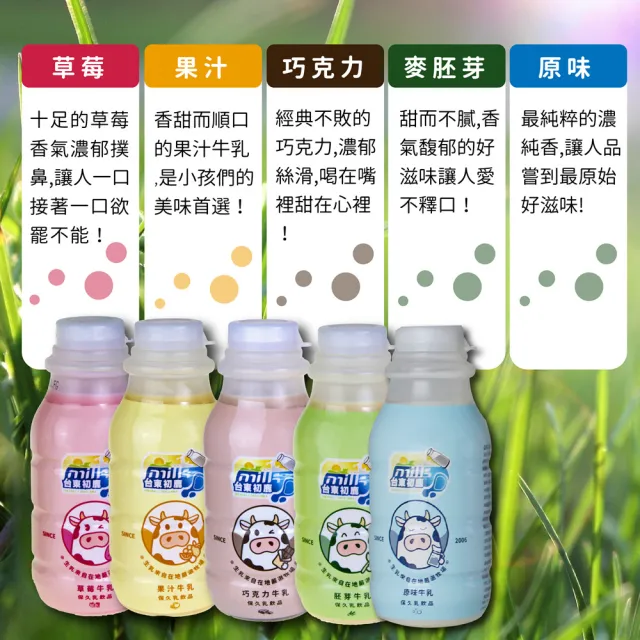 【台東初鹿】牛乳系列飲品215mlx12罐x2箱(共24罐/原味/草莓/巧克力/果汁/麥胚芽)