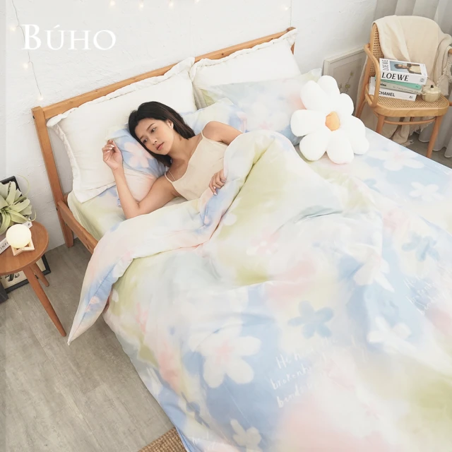 BUHO 布歐 純棉清新花草單人二件式床包枕套組(多款任選)