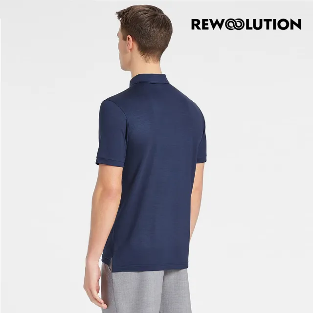 【Rewoolution】男ORO 210g短袖Polo衫[深藍](羊毛衣 短袖Polo衫 登山 吸濕排汗)