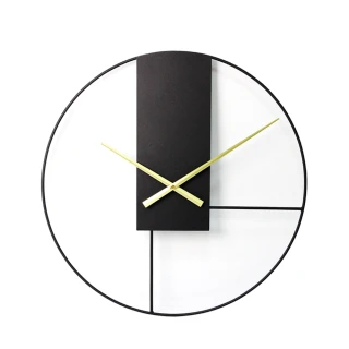 【iINDOORS】Loft 簡約設計時鐘(蒙德里黑 53cm)