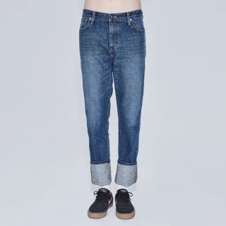 【BRAPPERS】男款 HM中腰系列-全棉直筒褲(深藍)