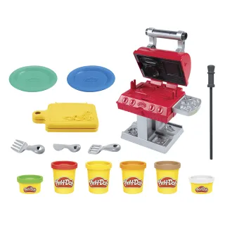 【PLAYDOH 培樂多】廚房系列-BBQ美式烤肉遊戲組 F0652(兒童黏土玩具/無毒黏土/益智廚房玩具/家家酒/禮物)