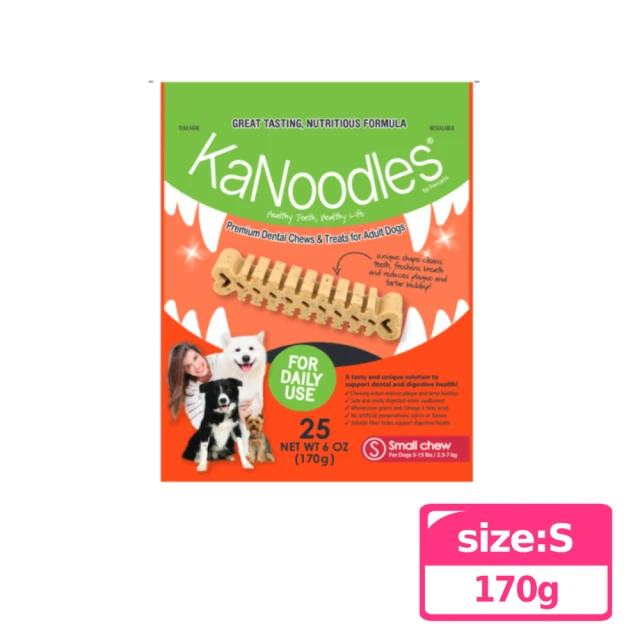 【FORCANS】KaNoodles 韓國玄米潔牙棒 170g 袋裝(零食 耐咬 潔牙 降低牙結石)