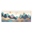 【24mama 掛畫】單聯式 油畫布 風景 現代藝術 無框畫-80x30cm(彩色山丘)