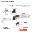 【SanDisk 晟碟】[全新版]128GB Ultra Dual USB3.1 Type-C OTG 雙用隨身碟(伸縮埠 雙用隨身碟 原廠5年保固)
