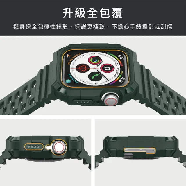 【AHAStyle】Apple Watch 耐衝擊款 TPU全包覆錶帶(防摔運動錶帶)