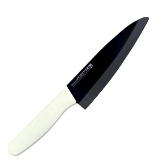 【FOREVER 鋒愛華】日本製造鋒愛華高精密標準系列陶瓷刀18CM-黑刃白炳(福利品)