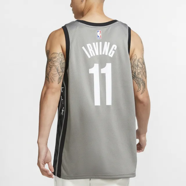 【NIKE 耐吉】球衣 Jordan NBA Swingman 男款 喬丹 Kyrie Irving 厄文 灰 白(CV9469-008)