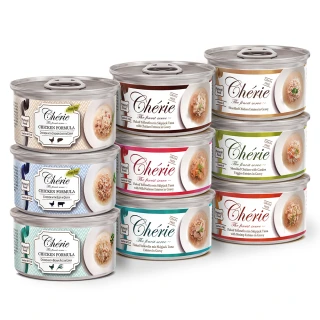 【Cherie 法麗】特惠兩箱組-招牌微湯汁系列貓罐80g 24罐x2箱(九種口味任選 副食 全齡貓)