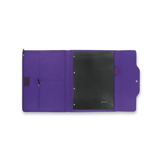 【fILOFAX】福利品 PENNYBRIDGE 扣式文書A4資料夾(紫)