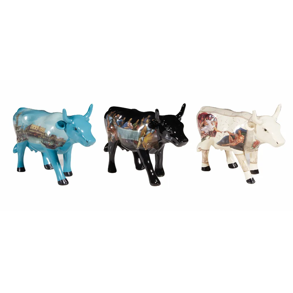【富邦藝術】CowParade藝術牛：義大利文藝復興 迷你3件組