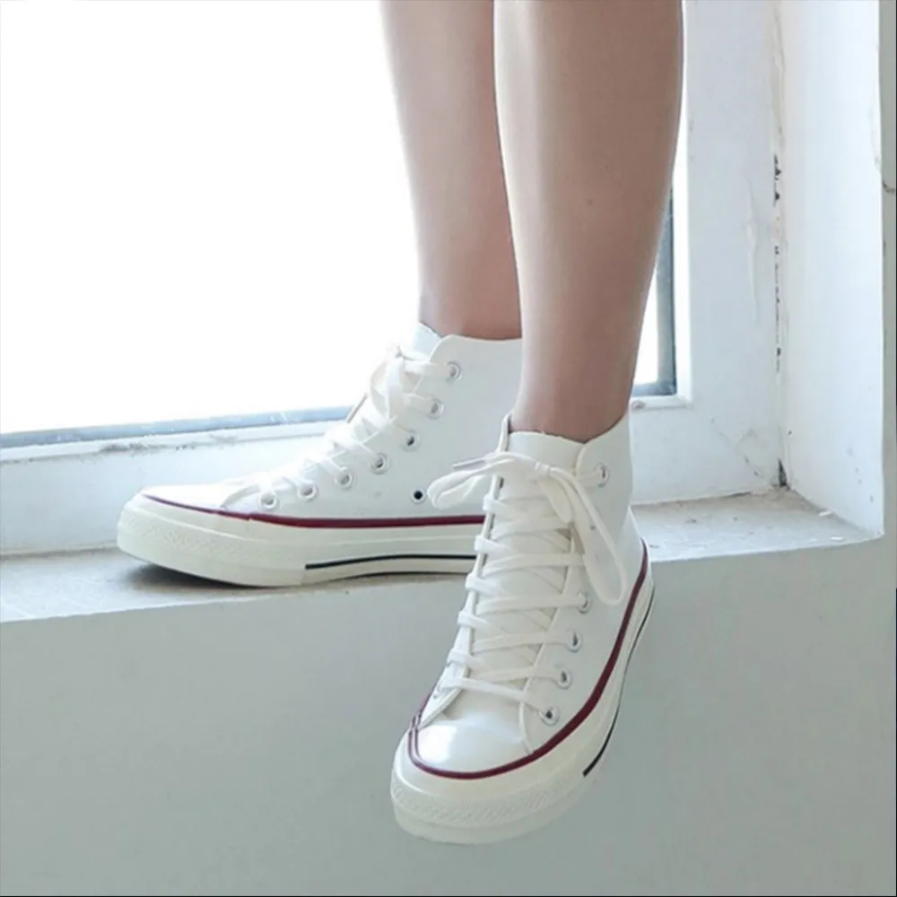 【X-INGCHI 帆布帆】X-INGCHI 男女款白色復古高筒帆布鞋-NO.X0253