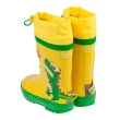 【布布童鞋】3D立體恐龍亮彩黃色束口款兒童橡膠雨鞋(O0N13AK)