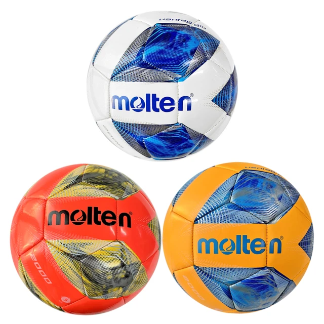 【MOLTEN】Molten Football #5 足球 5號 國中 成人 亮面 機縫 22cm(F5A2000-OB)