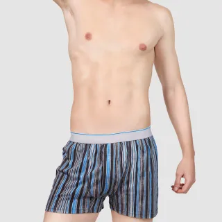 【sloggi MEN】ZEBRA系列寬鬆平口褲 M-XXL 藍色條紋(男士寬鬆四角褲 G918805 B5)