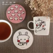 【傑作陶藝】ROKU粉紅陶瓷吸水杯墊(R03)