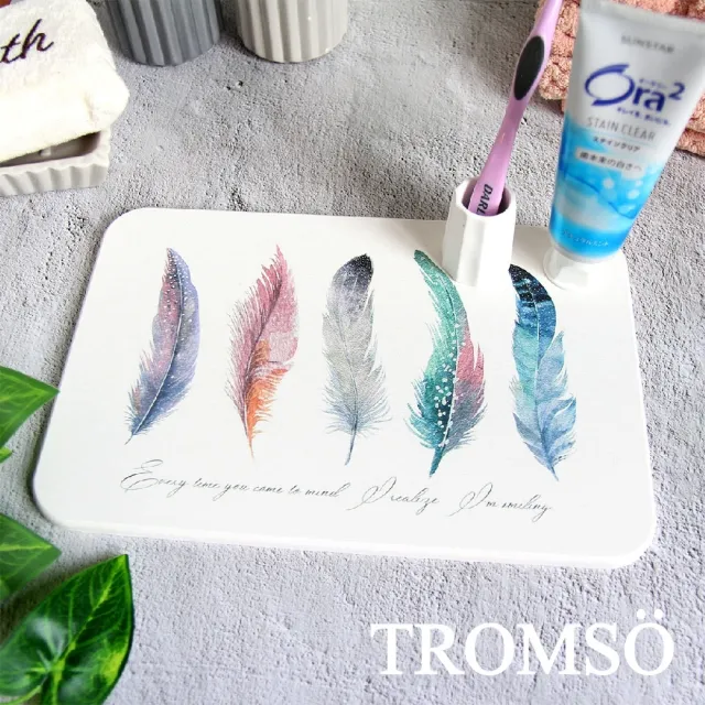 【TROMSO】珪藻土20X30吸水杯墊盤(珪藻土桌墊杯墊吸水墊)