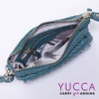 【YUCCA】Tree House 真羊皮編織手拿斜背隨身小包-經典時尚-綠色(D0021047C44)