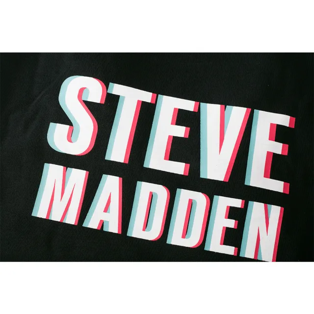 【STEVE MADDEN】純棉品牌潮流LOGO T-Shirt 短袖上衣(黑色)