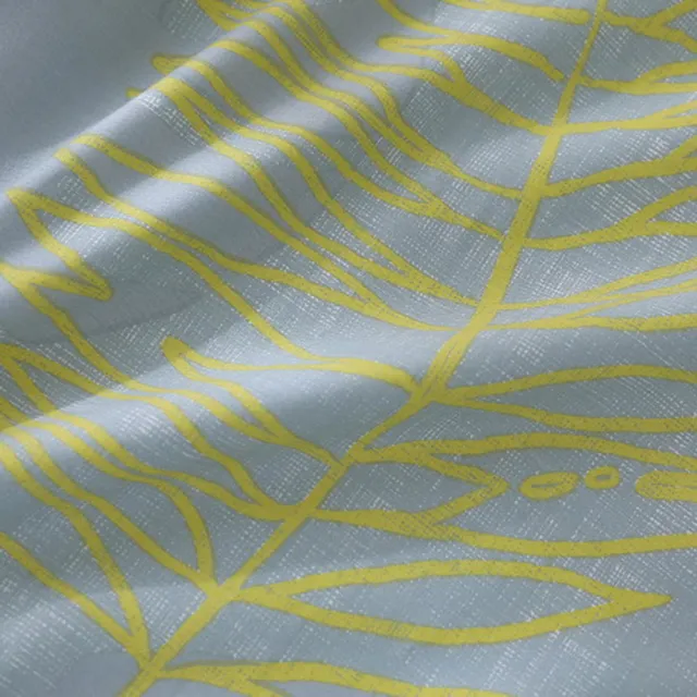 【GOLDEN-TIME】40支精梳棉兩用被床包組-晨陽棕梠(雙人)