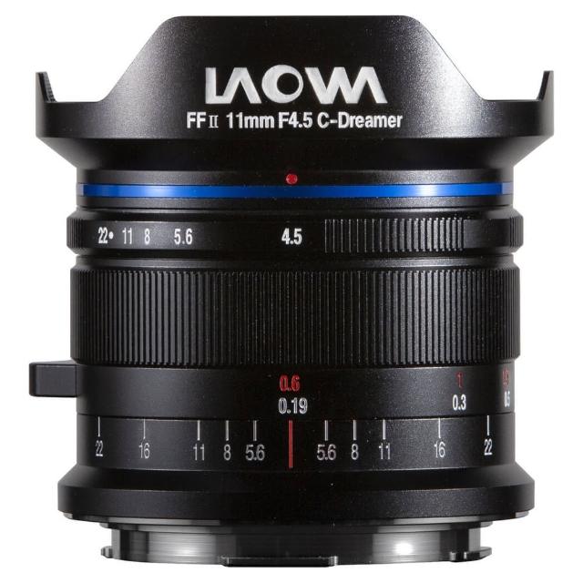 LAOWA 老蛙 11mm f/4.5 C-Dreamer 是一款超廣角定焦鏡頭，擁有126°廣闊視角，適合風景、建築與室內攝影。採用10組14片光學設計，提供恆定f/4.5光圈（最小f/22），5片光圈葉片，手動對焦系統，最近對焦距離僅19cm，放大倍率0.1x。輕巧設計，直徑63.5mm x 長58mm，僅重254g，濾鏡尺寸62mm。適用Canon RF-Mount、Sony E-Mount、Nikon Z系列、Panasonic、Sigma、Leica L等多款無反相機。公司貨，保固36個月以上，帶來夢幻廣角創作體驗。